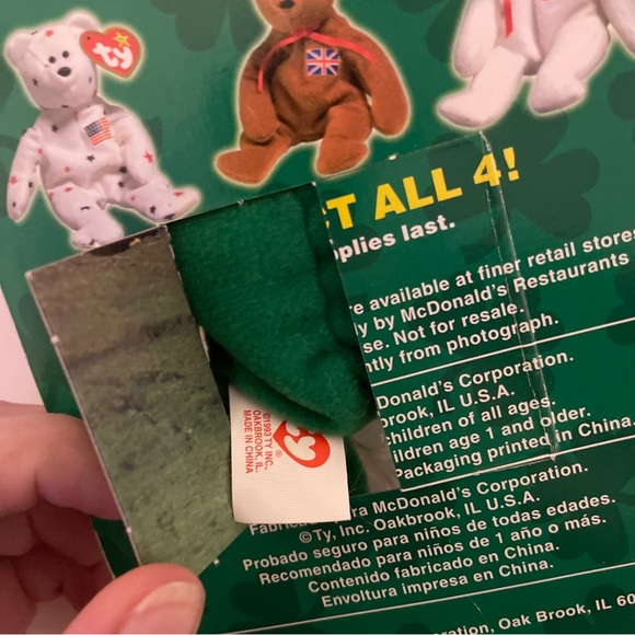 Maple & Erin The Bear -1999 McDonald's Ty Beanie Babies With Rare Errors 1993 - Picture 6 of 6